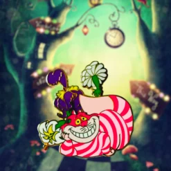 Disney - Alice Au Pays Des Merveilles : Pin's Fleur Cheshire Cat OE