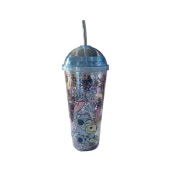 Disney - Lilo Et Stitch : Verre Avec Paille Stitch Et Souillon -Boutique Pas Chère disney lilo et stitch verre avec paille stitch et souillon le palais des goodies 1